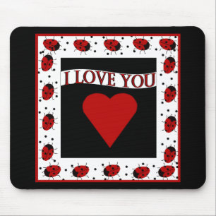 Tapis De Souris Je T'Aime, Ladybugs
