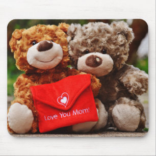 Tapis De Souris JE T'AIME MÈRE - Nounours mignon et mignon