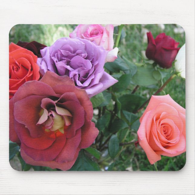 Tapis De Souris Je t'aime mousepad de jardin de roses (Devant)