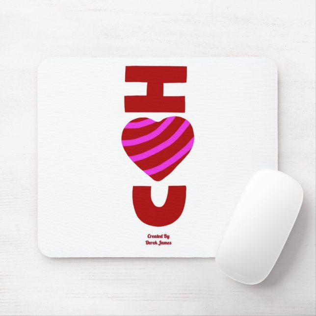 Tapis De Souris Je T'Aime Pad Souris (Avec souris)