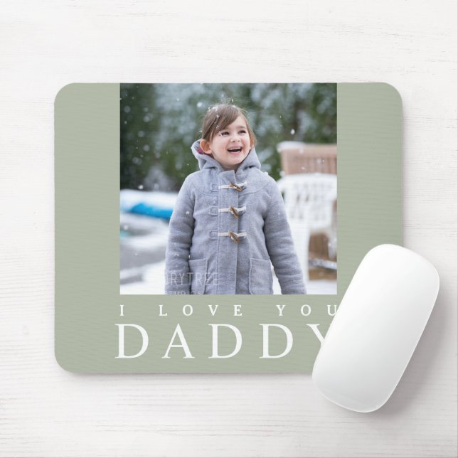 Tapis De Souris Je t'aime Papa Photo (Avec souris)