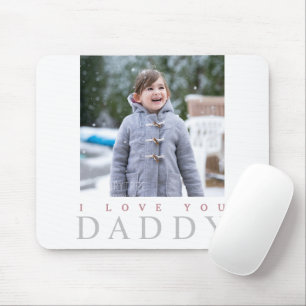 Tapis De Souris Je t'aime Papa Photo de bébé mignon