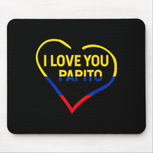 Tapis De Souris Je t'aime Papito Drapeau Colombie Joyeuse Saint-Va