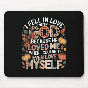 Tapis De Souris Je Tombe Dans L'Amour Dieu Foi Citation Automne Ch