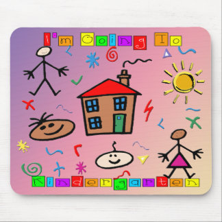 Tapis De Souris Je vais au jardin d'enfants
