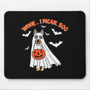 Tapis De Souris Je veux dire Boo Funny Ghost Dog Halloween Citroui