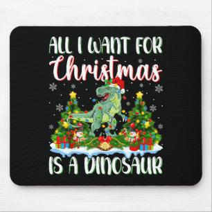 Tapis De Souris Je veux pour Noël est un éclairage d'arbre de Noël