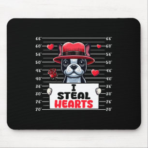 Tapis De Souris Je vole des cœurs mignons Saint-Valentin Boston Te