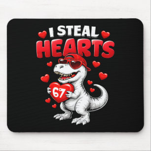 Tapis De Souris Je vole des cœurs T Rex Saint-Valentin 67 Meme 6 7