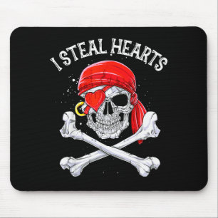 Tapis De Souris Je vole des coeurs T Shirt Saint-Valentin Pirate E