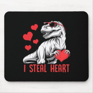 Tapis De Souris Je vole le cœur T-rex dinosaure Saint-Valentin gar