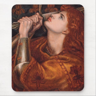 Tapis De Souris Jeanne d'Arc (Portrait) (par Dante Gabriel Rossett