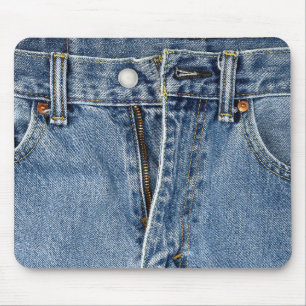 Tapis De Souris Jeans bleus dézippés