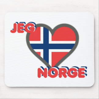 Tapis De Souris Jeg Elsker Norge (amour Norvège d'I)