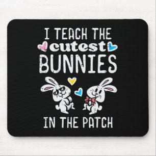 Tapis De Souris J'enseigne aux lapins les plus mignons Patch Pâque