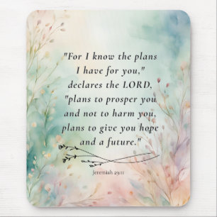 Tapis De Souris Jérémie 29:11 Image de verset biblique
