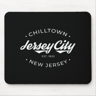 Tapis De Souris Jersey City New Jersey Chilltown - Noir - Petit -