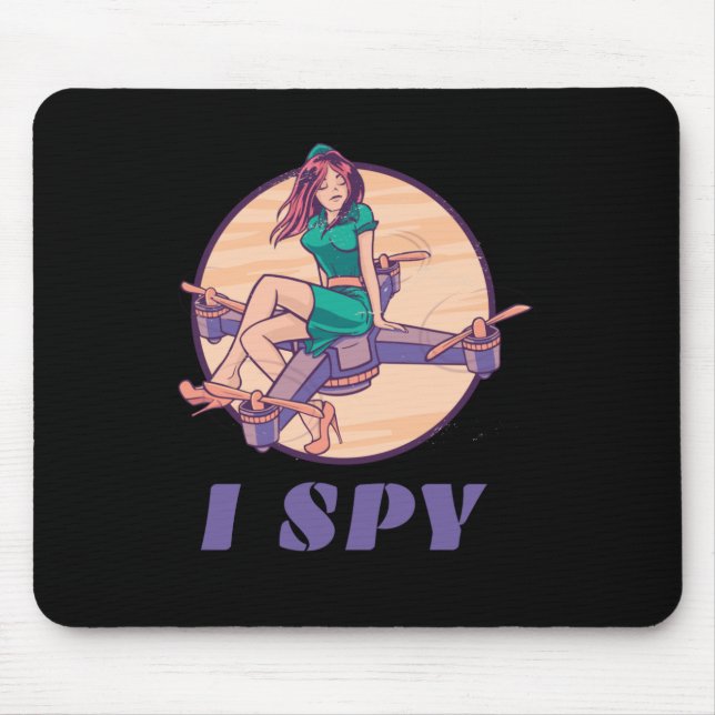 Tapis De Souris J'Espère Un Drone Spy Pour Les Filles (Devant)