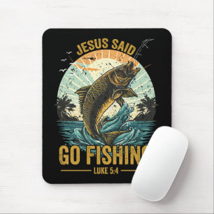 Tapis De Souris Jésus a dit allez pêcher Luc 5 4