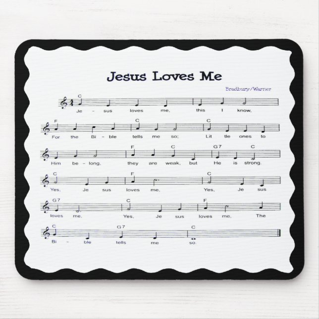 TAPIS DE SOURIS JÉSUS AIME ME-MOUSEPAD (Devant)