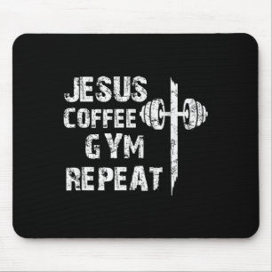 Tapis De Souris Jésus Café Gym Chrétien Entraînement Musculation F