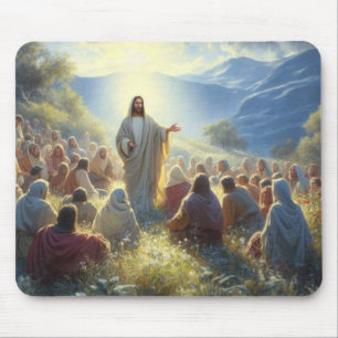 Tapis De Souris Jésus Christ prêchant aux masses