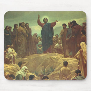 Tapis De Souris Jésus Christ Sermon sur le Mont, Religion Vintage
