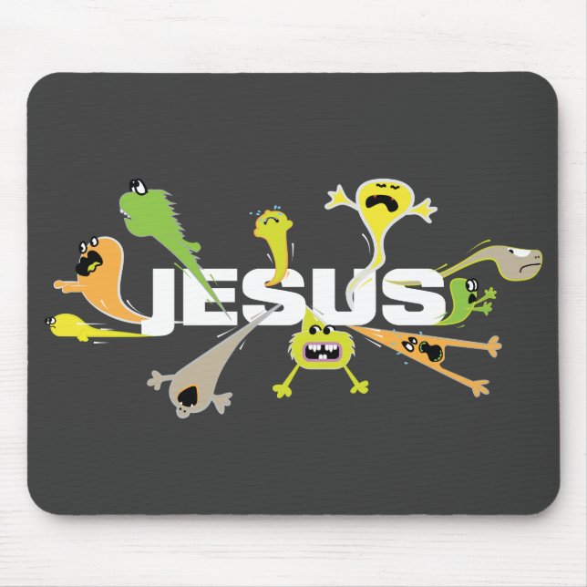 Tapis De Souris Jésus effrayant (Devant)