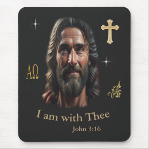 Tapis De Souris Jésus est avec toi