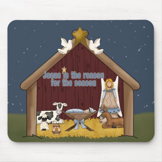 Tapis De Souris Jésus est la raison de la saison Mousepad (Devant)