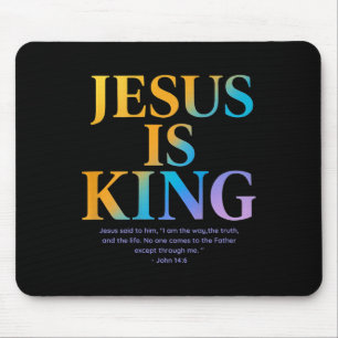 Tapis De Souris Jésus est le roi Jésus Jean 14_6 Costume chrétien