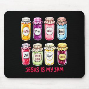 Tapis De Souris Jésus est ma confiture et je suis là pour la répan