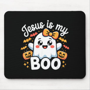 Tapis De Souris Jésus est mon Boo Cute Ghost Design Halloween