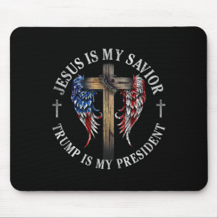 Tapis De Souris Jésus Est Mon Sauveur Trump Est Mon Président 2024