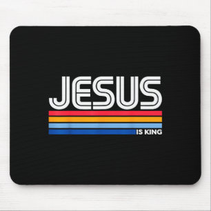 Tapis De Souris Jesus Est Roi Croix Chrétienne Dieu Foi Bible Reli