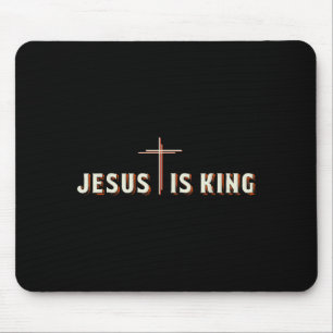 Tapis De Souris Jésus est roi croix dieu chrétien graphique