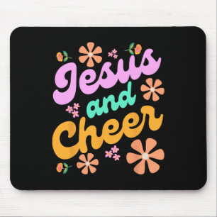 Tapis De Souris Jésus et l'entraîneur de cheerleading Jésus drôle 