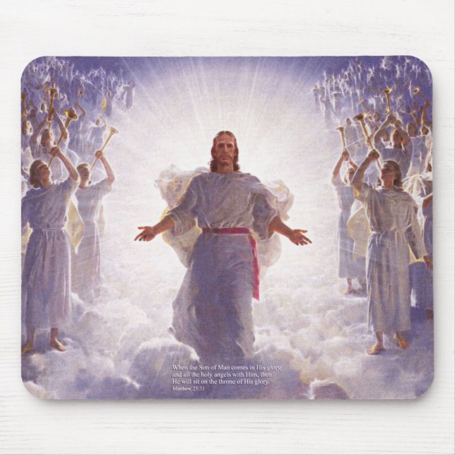 Tapis De Souris Jésus et ses options de Mousepad des anges 1 (Devant)