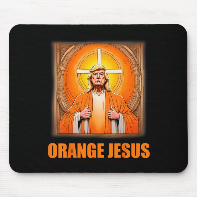 Tapis De Souris Jesus Funny Trump 1 (Devant)