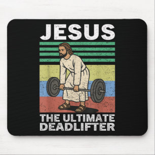 Tapis De Souris Jésus Le Levreur De Poids Mort Ultime Croix Chréti