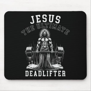 Tapis De Souris Jésus le souleveur de poids ultime - Jésus soulève