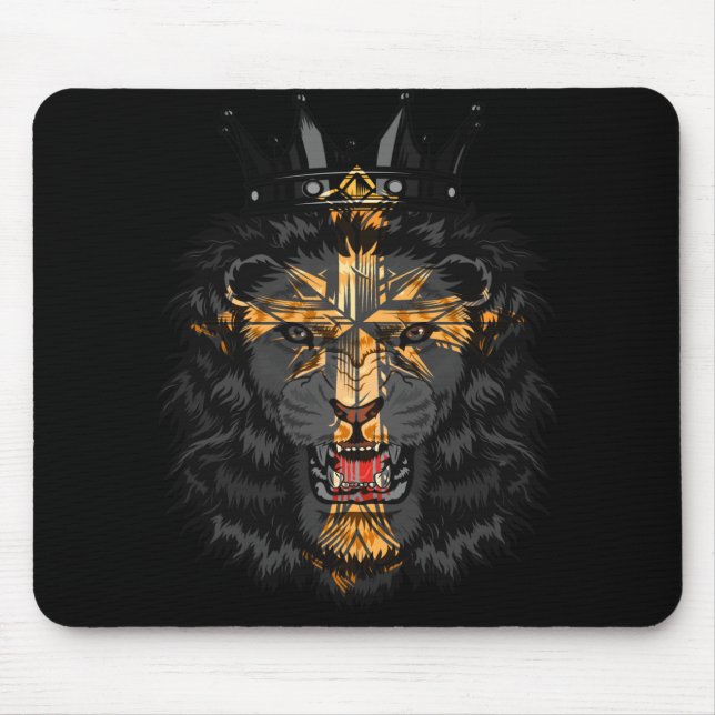 Tapis De Souris Jésus Lion de Juda Faithcross (Devant)