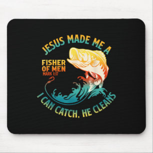Tapis De Souris Jésus M'A Fait Une Bible Fisher Verse Mark 1_17 Po