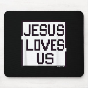 Tapis De Souris Jésus M'aime Nous Aime Foi chrétienne Jésus Beli