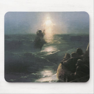 Tapis De Souris Jésus marchant sur l'eau, peinture d'Ivan