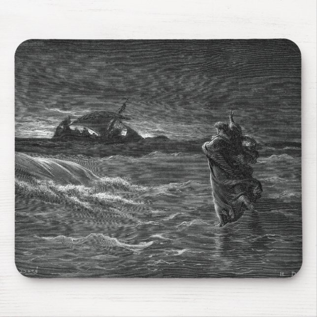 Tapis De Souris Jésus marche sur l'eau (Devant)