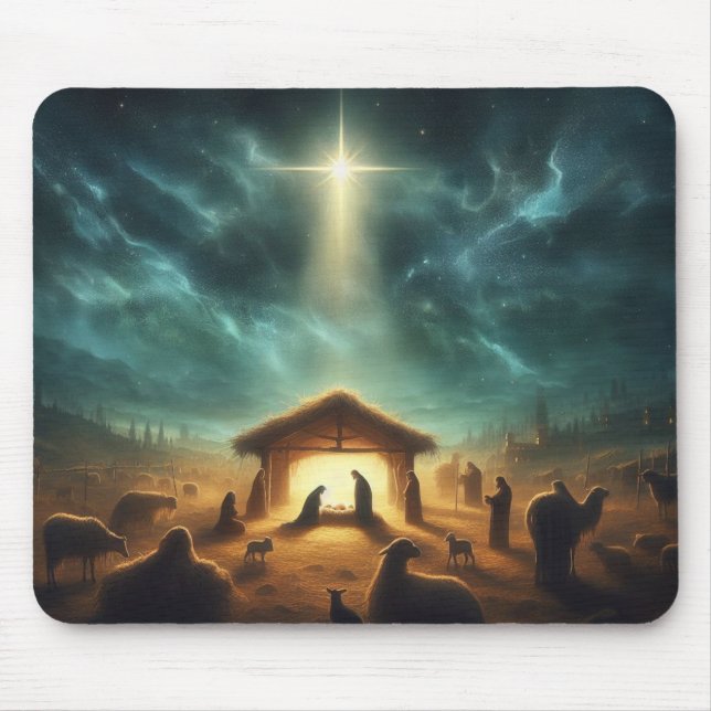 Tapis De Souris Jésus/Noël/Nativité Mousepad (Devant)