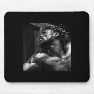 Tapis De Souris Jésus Noir, Christianisme, Église, Christ, Jésus _