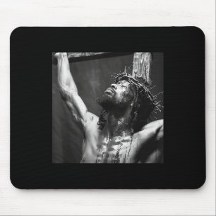 Tapis De Souris Jésus Noir, Christianisme, Église, Christ, Jésus 0