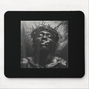 Tapis De Souris Jésus noir fume, christianisme, Église, Christ,